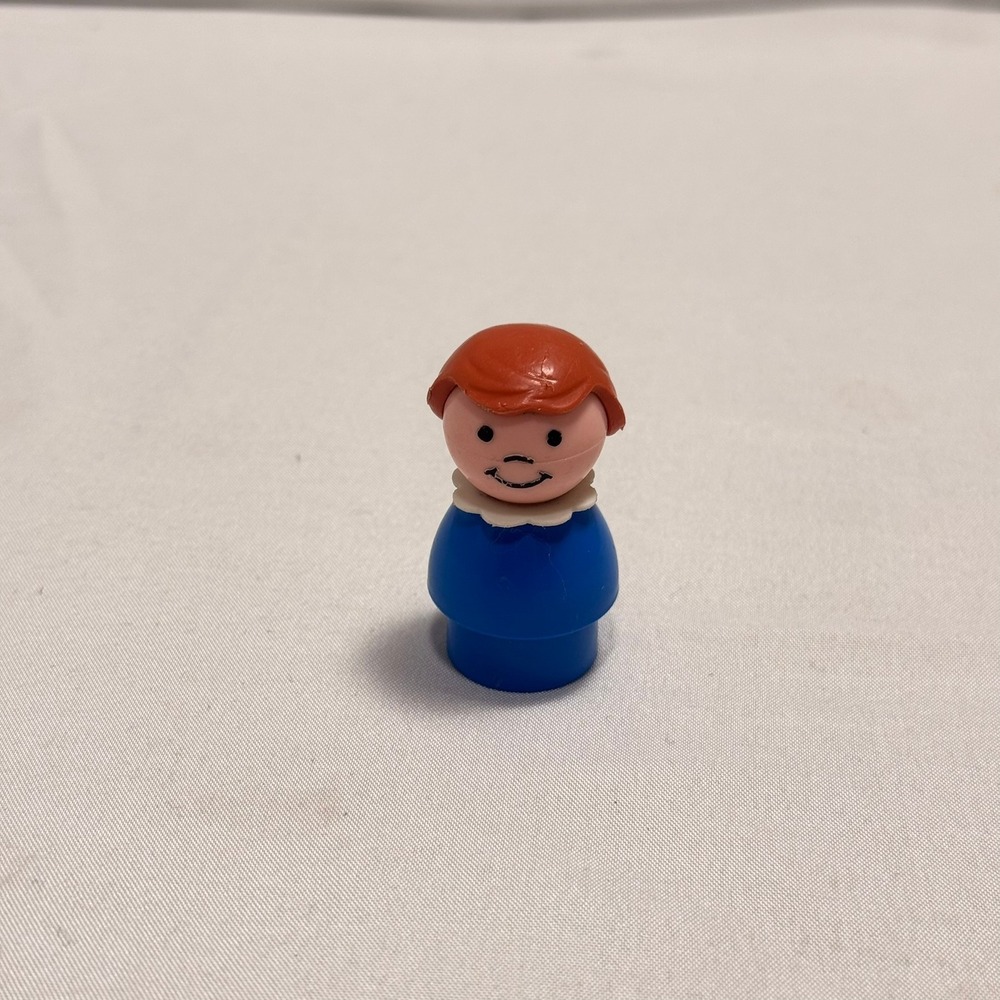 Fisher-Price Small Red-Haired Blue Outfit Little People Figure